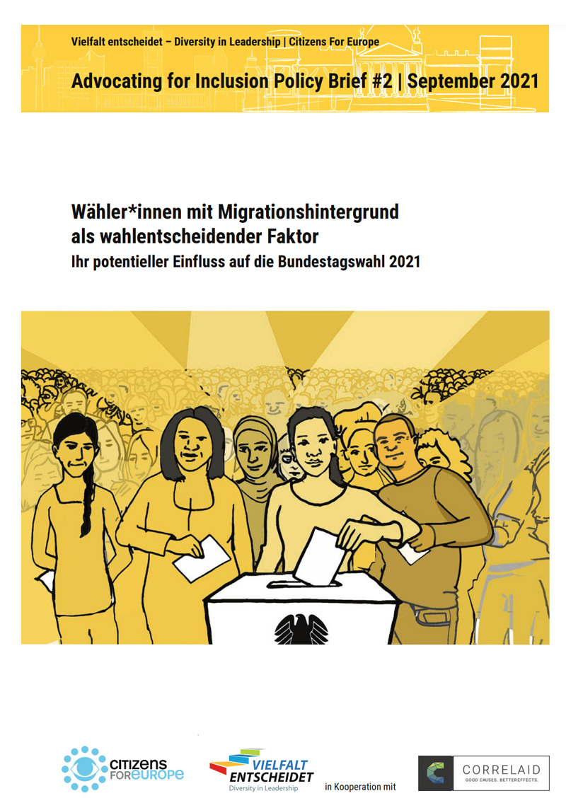Titelseite Wähler*innen mit Migrationshintergrund als wahlentscheidender Faktor